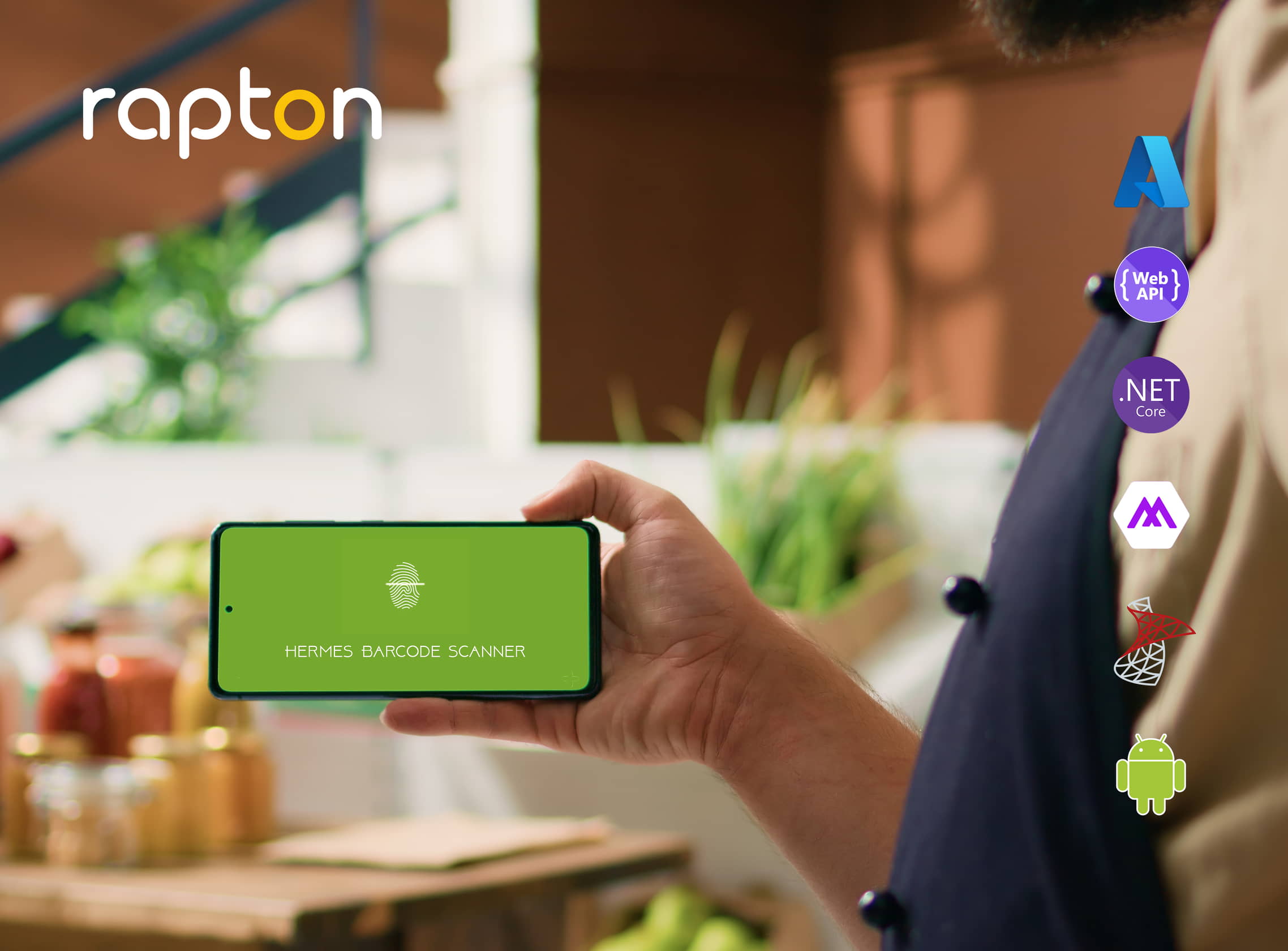 تیم نرم افزاری رپتون - نمونه کار - اسکن بارکد هرمس - وبسایت